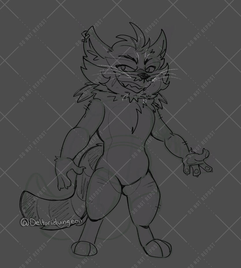 Full Body Anthro Sketch Full Body Anthro Sketch